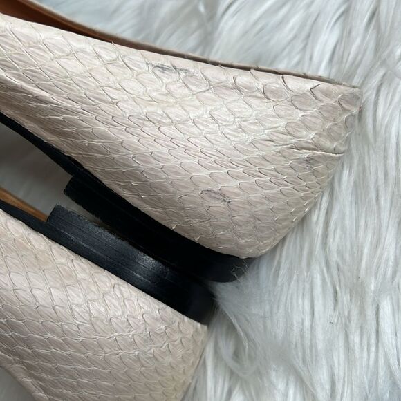 Givenchy Snakeskin Ballet Round Toes Flats Sz 37.5 - Picture 7 of 13